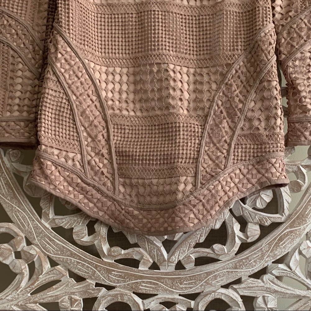 Nude Tobi Mini Dress off the shoulder